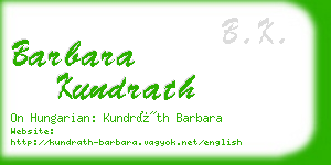 barbara kundrath business card